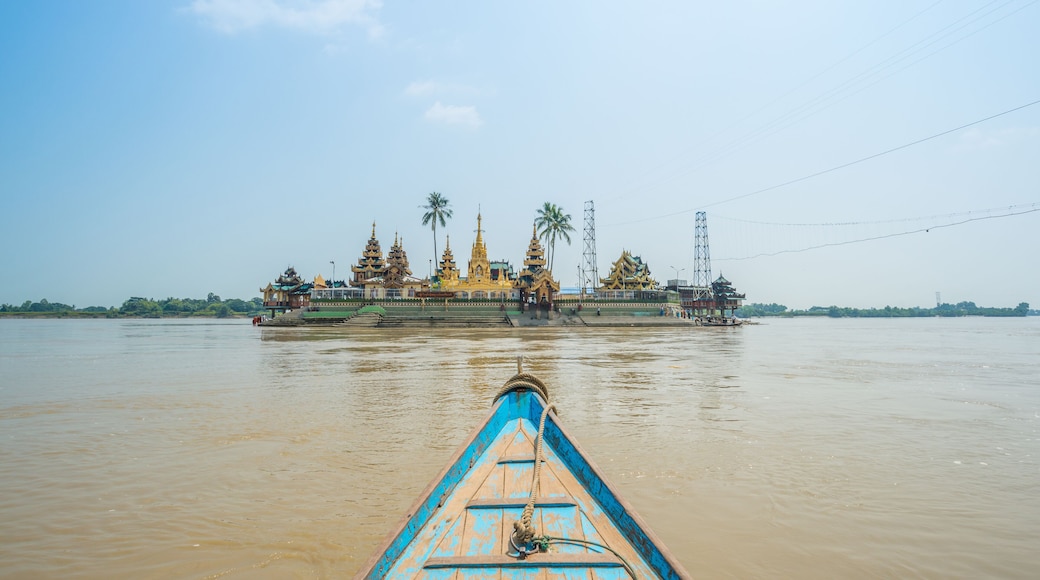 Yele Paya the floating pagoda in Thanlyin Myanmar.