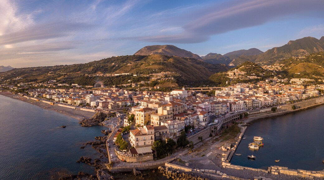 Aerial view of the town of Diamante, Cosenza, Calabria, Italy