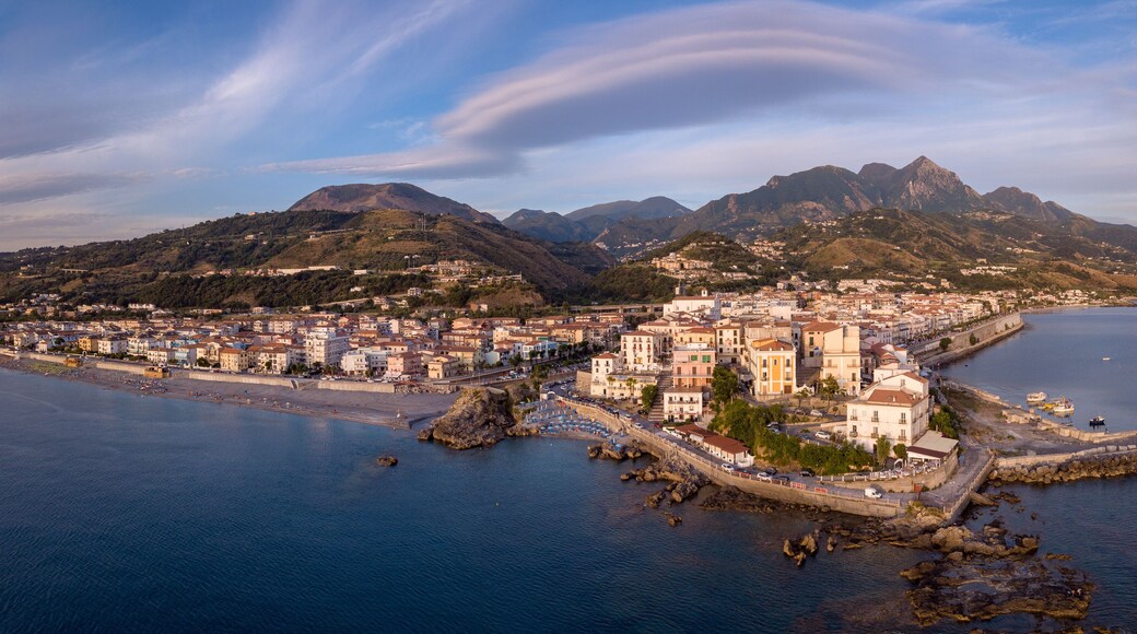 Aerial view of the town of Diamante, Cosenza, Calabria, Italy