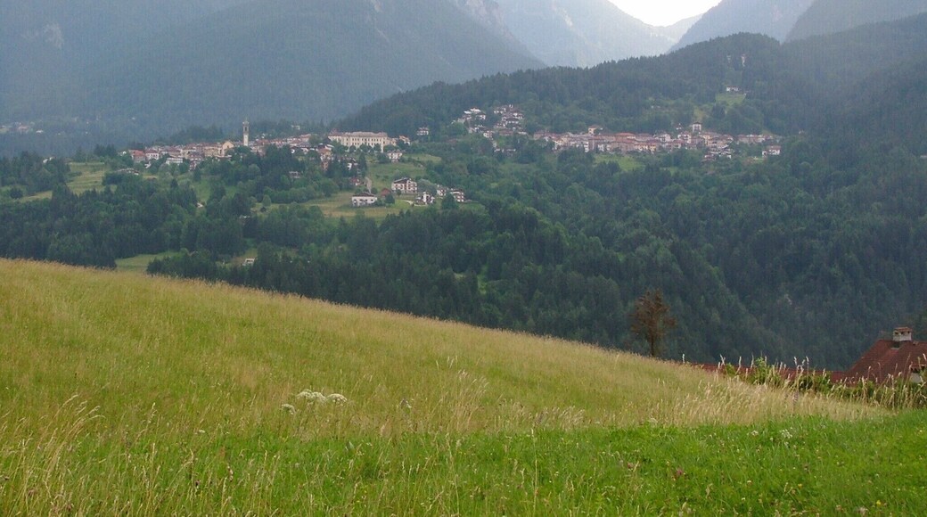 Sight of Lorenzago di Cadore taken in Domegge di Cadore, Province of Belluno,Dolomites Veneto, Italy