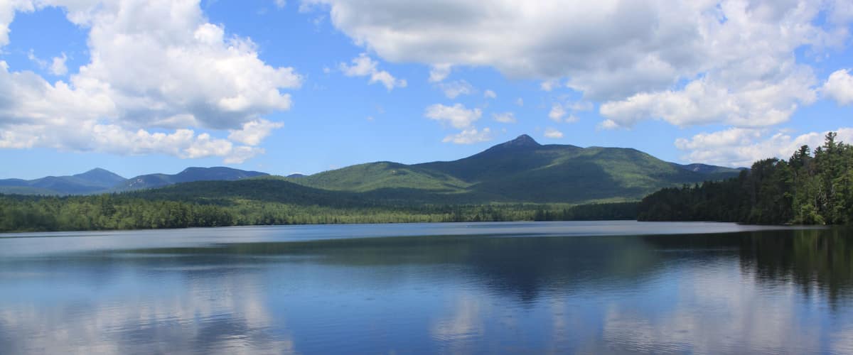Mountain lake reflection