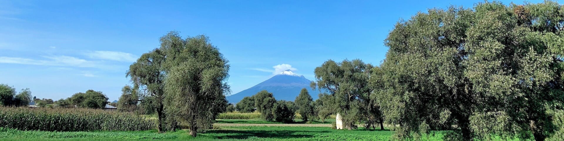 So here’s a view of a volcano that it’s still active. Its name means smoking mountain.