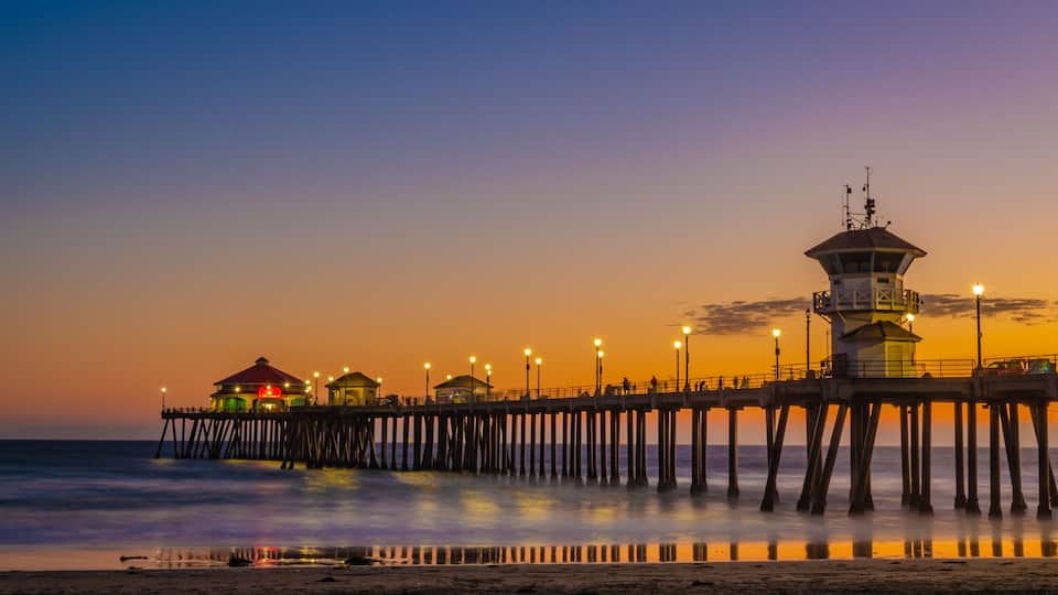 Sunset at Huntington Beach