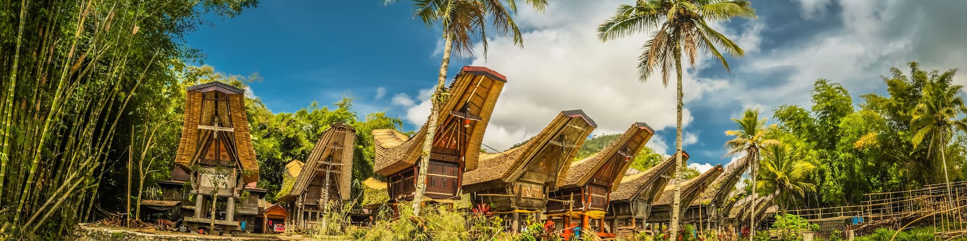 Ancestral houses and greenery