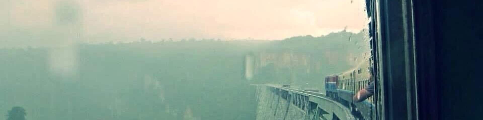Bridge crossings in the rain.