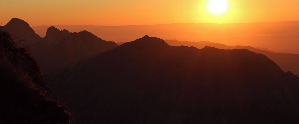 Sunset on 2190m over sea level