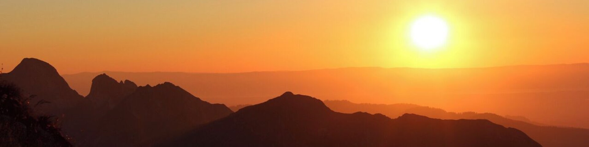 Sunset on 2190m over sea level