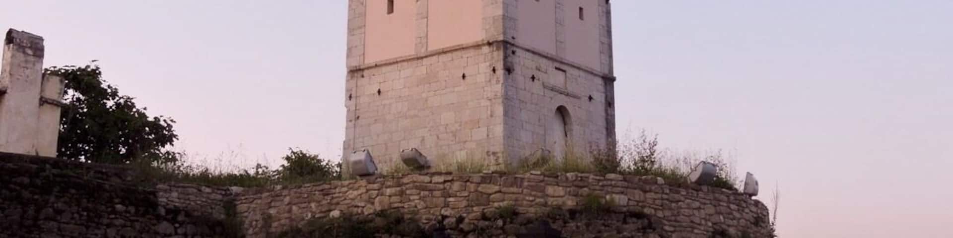 Bell tower at sunset