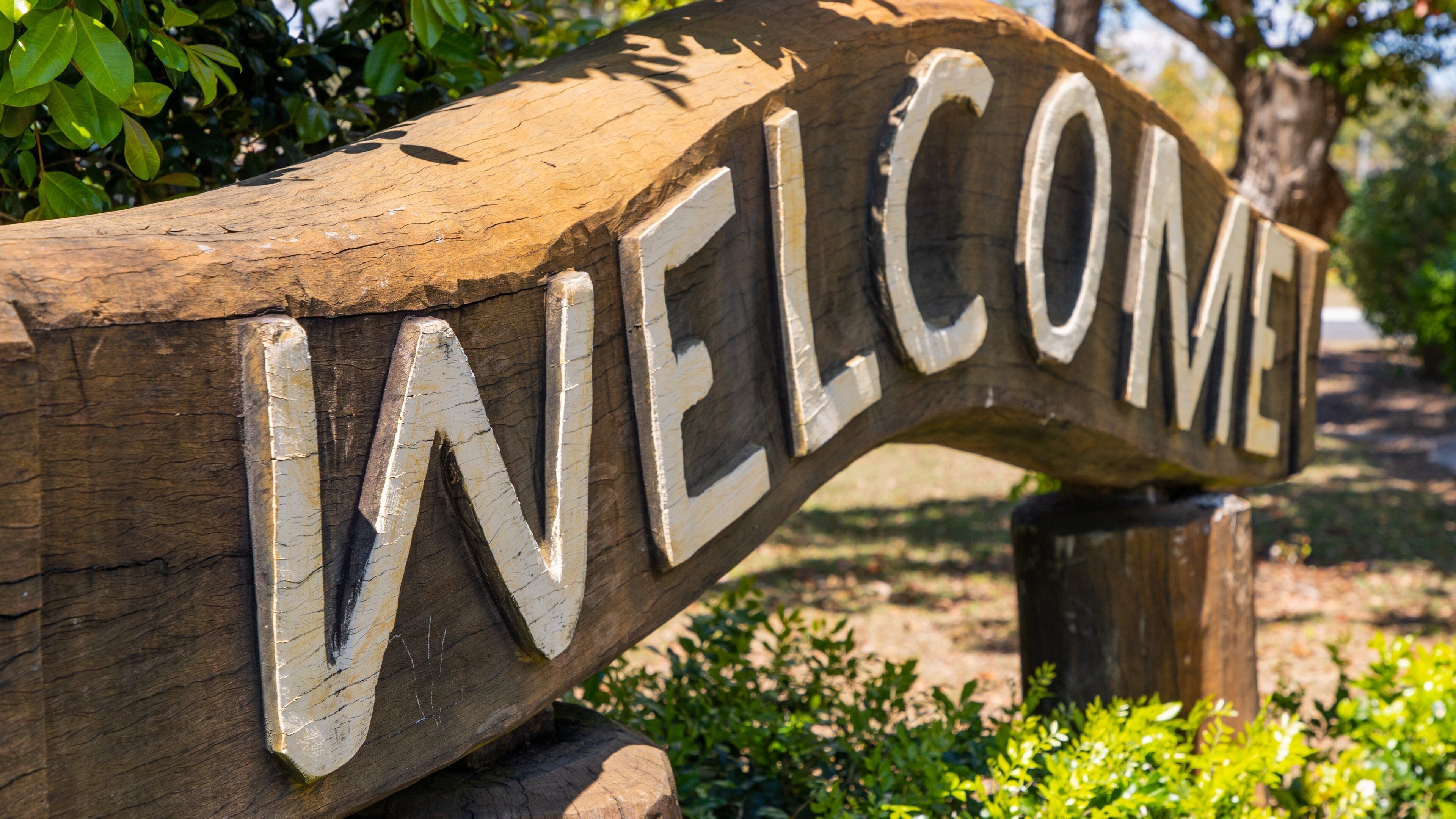 The Caves featuring signage