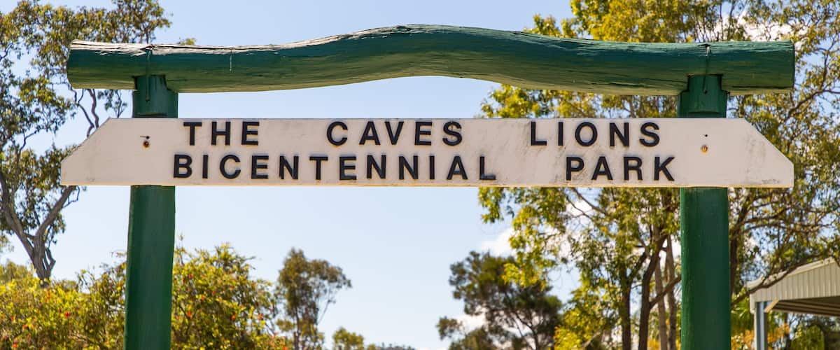 The Caves which includes signage