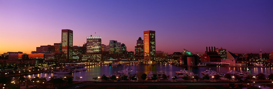 Inner Harbor, Baltimore, Sunset, Maryland