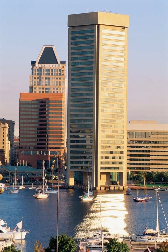 Inner Harbor & Trade Center building, Baltimore, MD