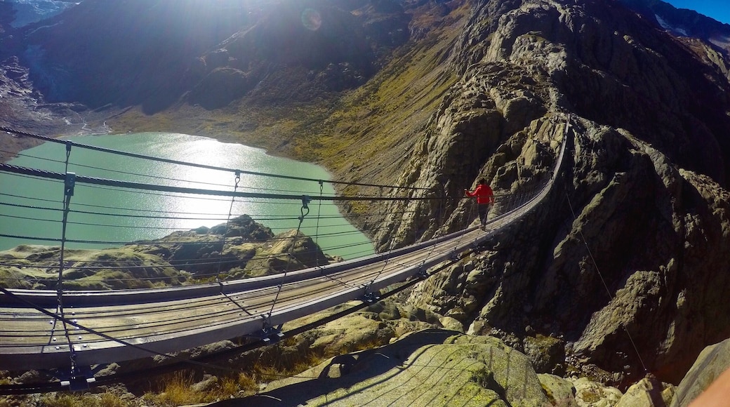 Trift Bridge - Suspension Bridge in Gadmen, Switzerland.