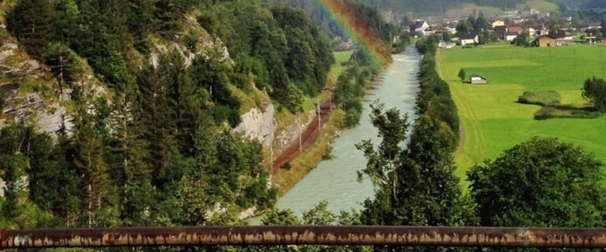 What a view after a short rain close to the Aare Gorge, situated between Meiringen and Innertkirchen in the valley of Hasli, Switzerland.