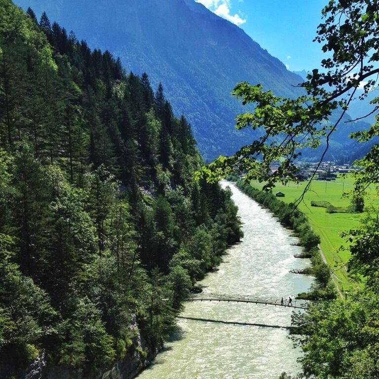 Next to the Aare Gorge, Innertkirchen side.
