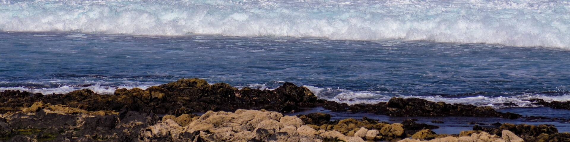 Stunning surf on the less explored side of Lanzarote.