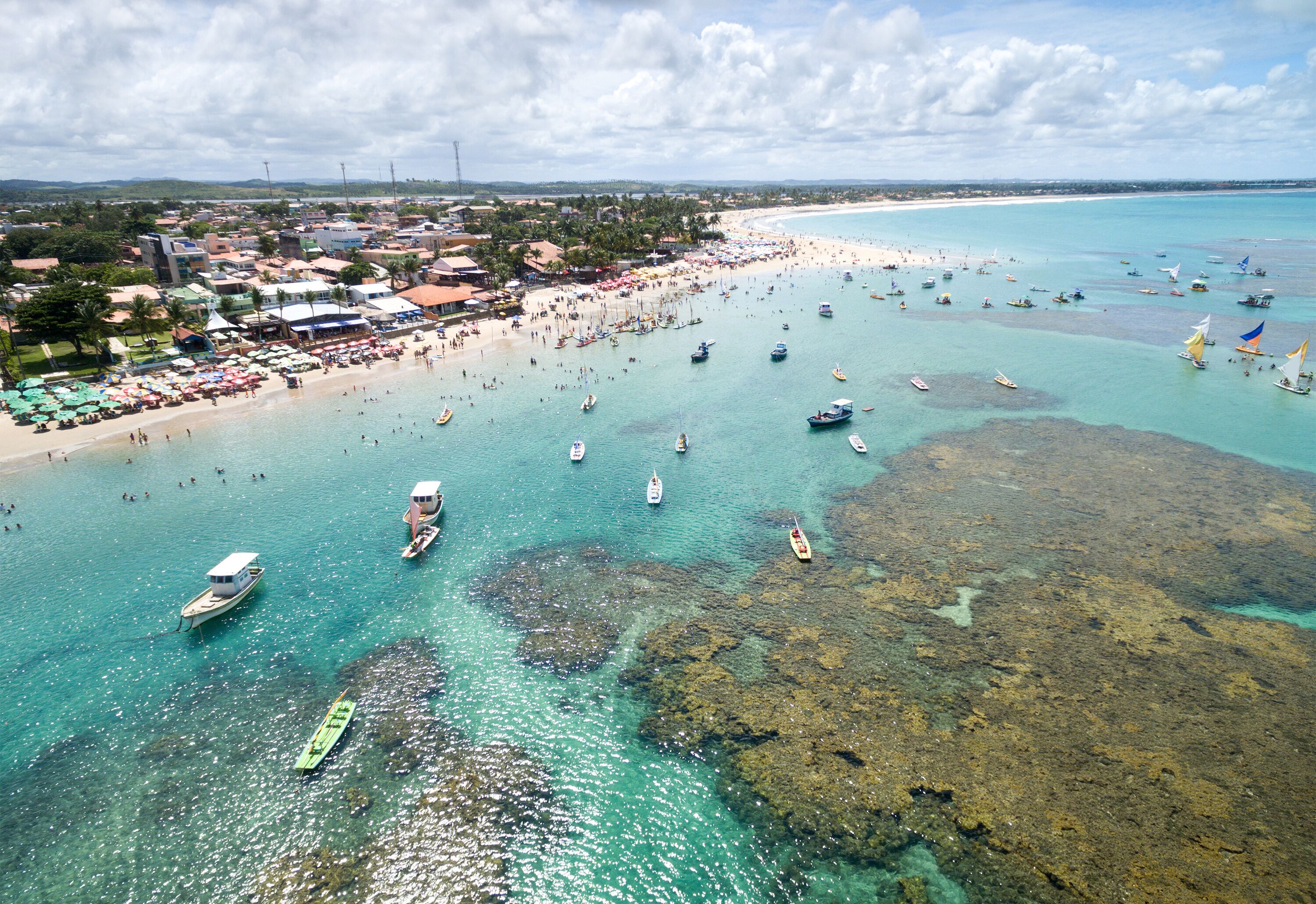 Aerial View of Porto de Galinhas, Pernambuco, Brazil