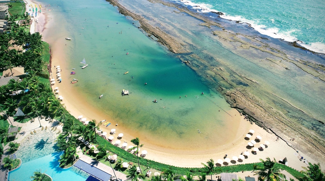 Aerial view of Porto de Galinhas beaches, Pernambuco, Brazil