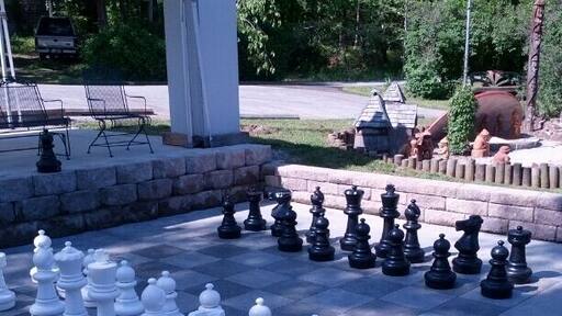 The 2nd novelty sized chess board in as many days. Welcome to Arkansas!