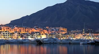 Puerto Banus at dusk, marina of Marbella, Spain