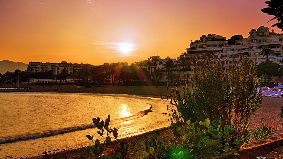 Beach in Puerto Banos, Marbella (Spain)