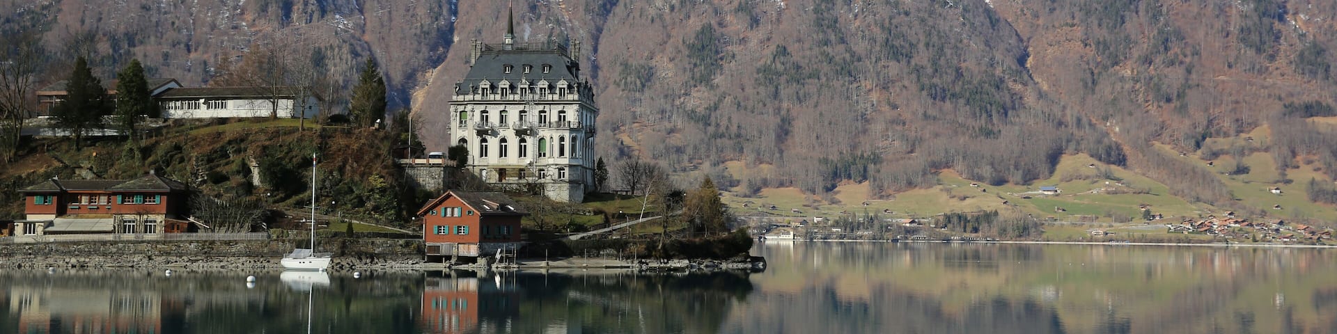 Iseltwald on Lake Brienz. Bernese Oberland. Switzerland