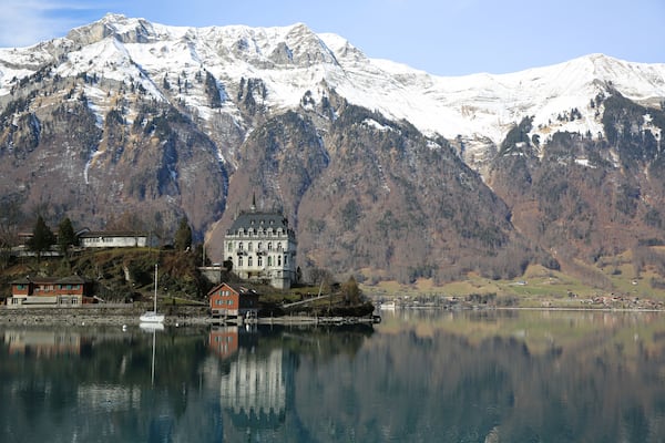 Iseltwald on Lake Brienz. Bernese Oberland. Switzerland
