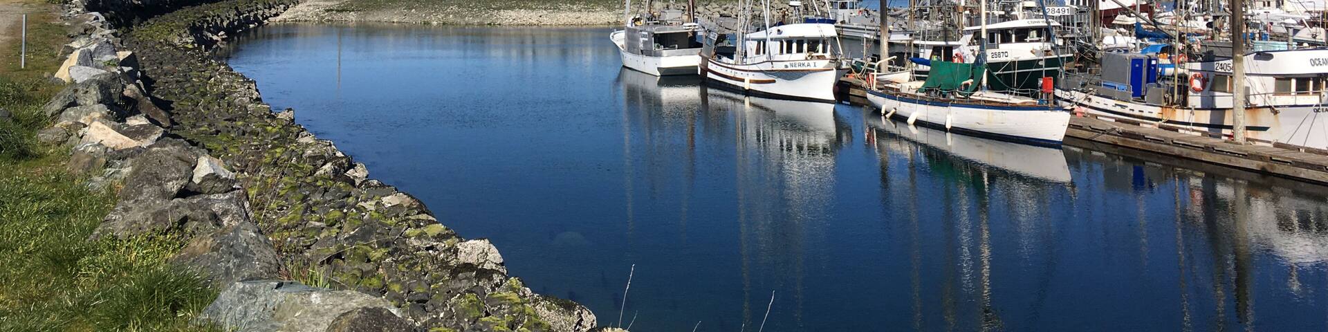 French Creek Harbour in Parksville on the East Coast of Vancouver Island, British Columbia, Canada