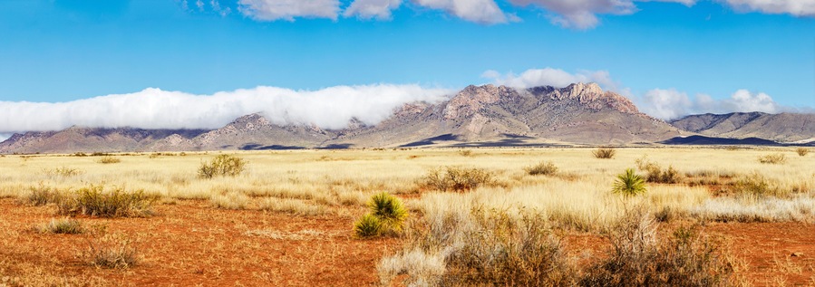 Low Hanging Clouds over Southern Arizona Mountain Range