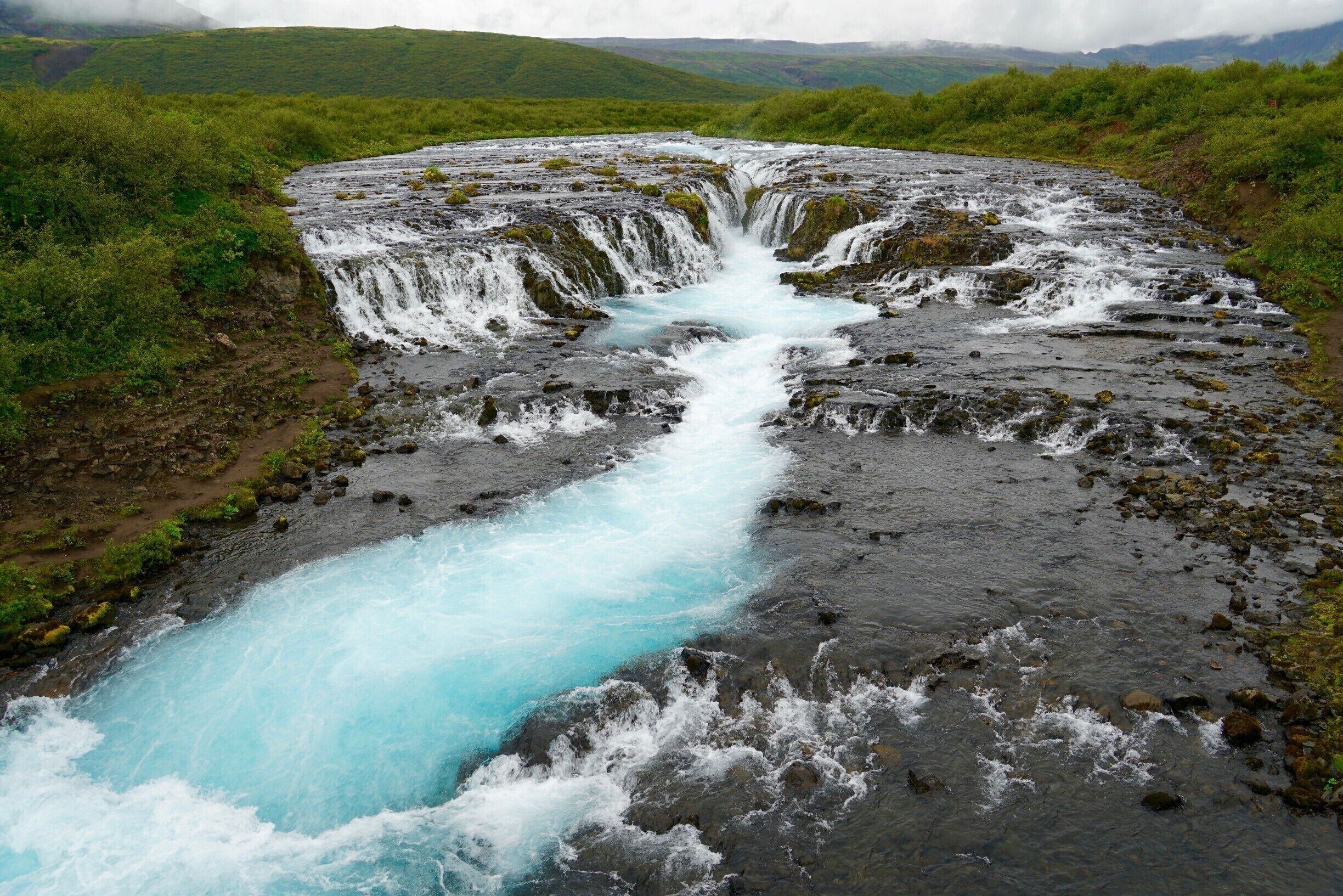 If I had to choose a favorite waterfall in Iceland, this would probably be it. It's just a short hike in with gorgeous views from the bridge. 