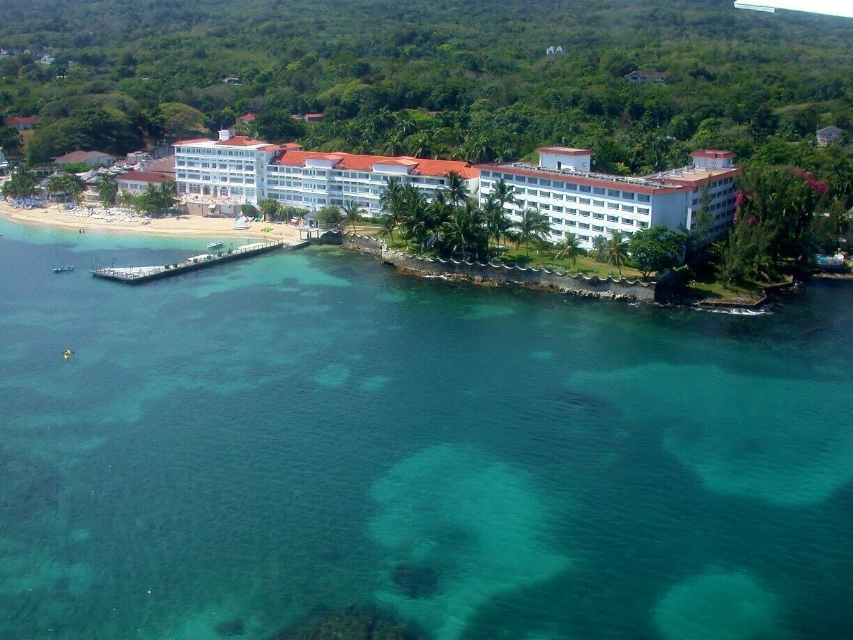 An aerial view of the resort. This is a couples only, all-inclusive resort perfect for a honeymoon or even for weddings. Wonderful food, service, music and a host of amenities as well as being close to many fun island experiences. 