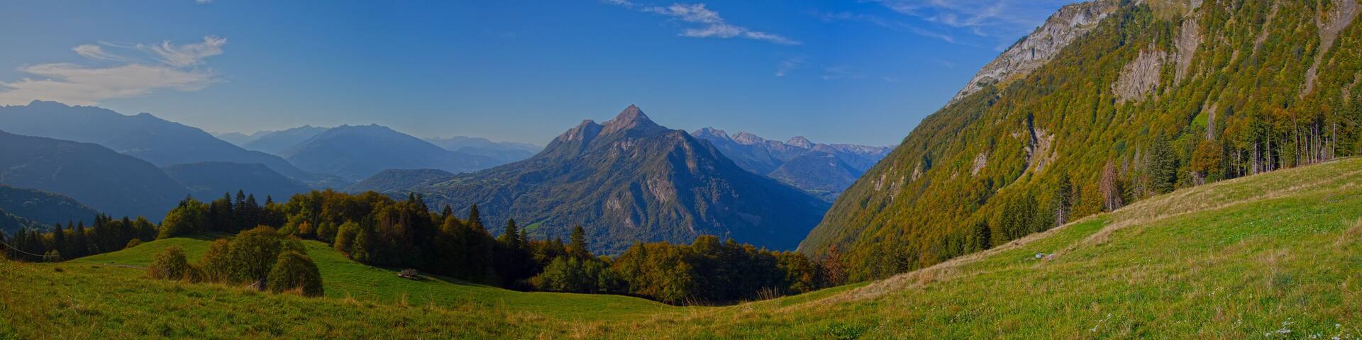 Paysages de la Route de la Soif, dans les Aravis, Savoie, France