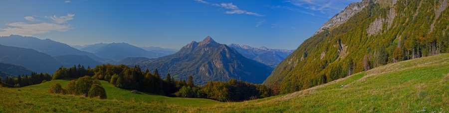 Paysages de la Route de la Soif, dans les Aravis, Savoie, France