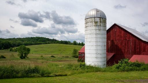 Old White Silo in the Hudson Valley of New York
