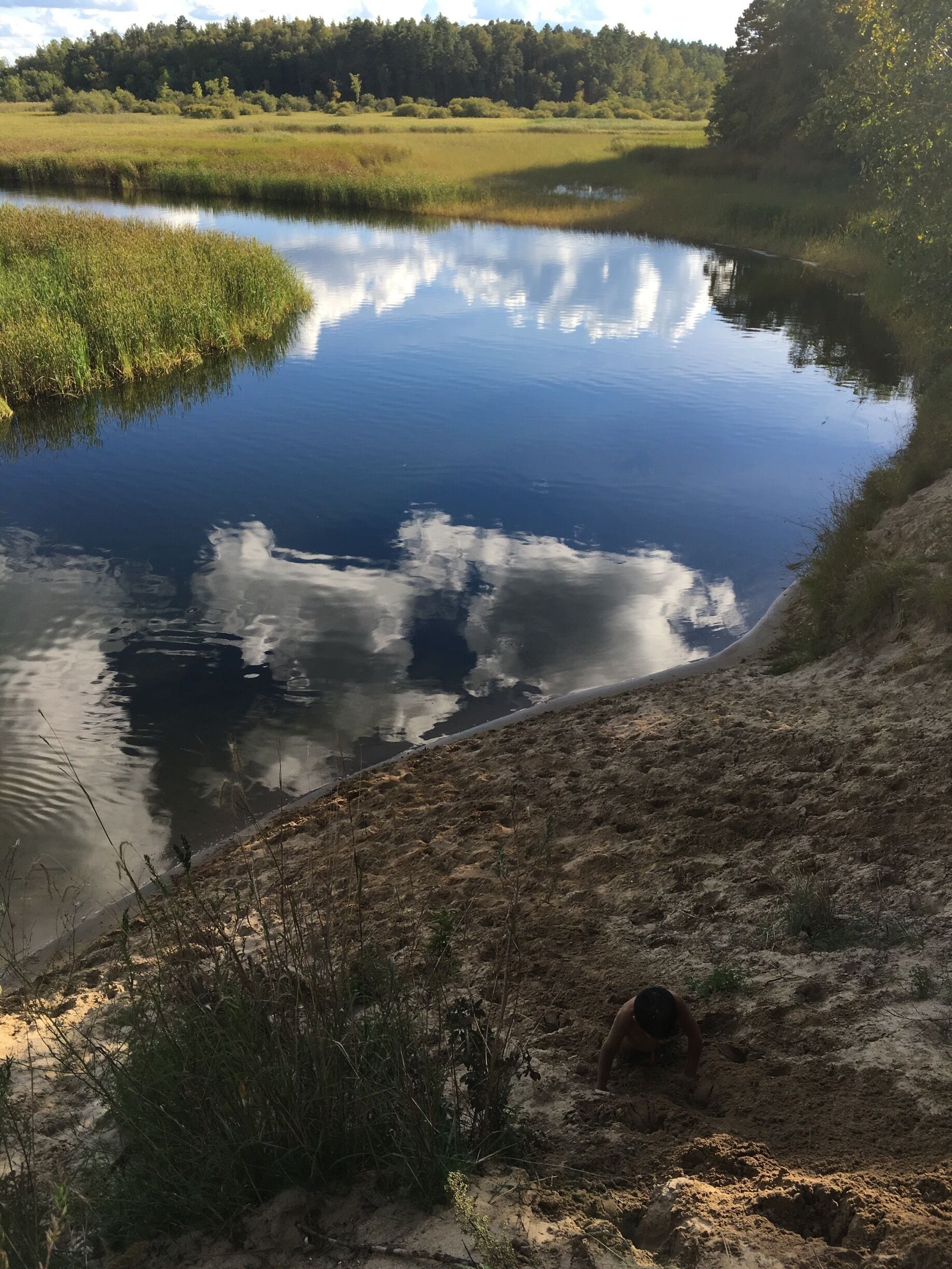 Beautiful Shangri-La Resort pontoon ride on Mississippi River on breath taking High Banks sand bluff