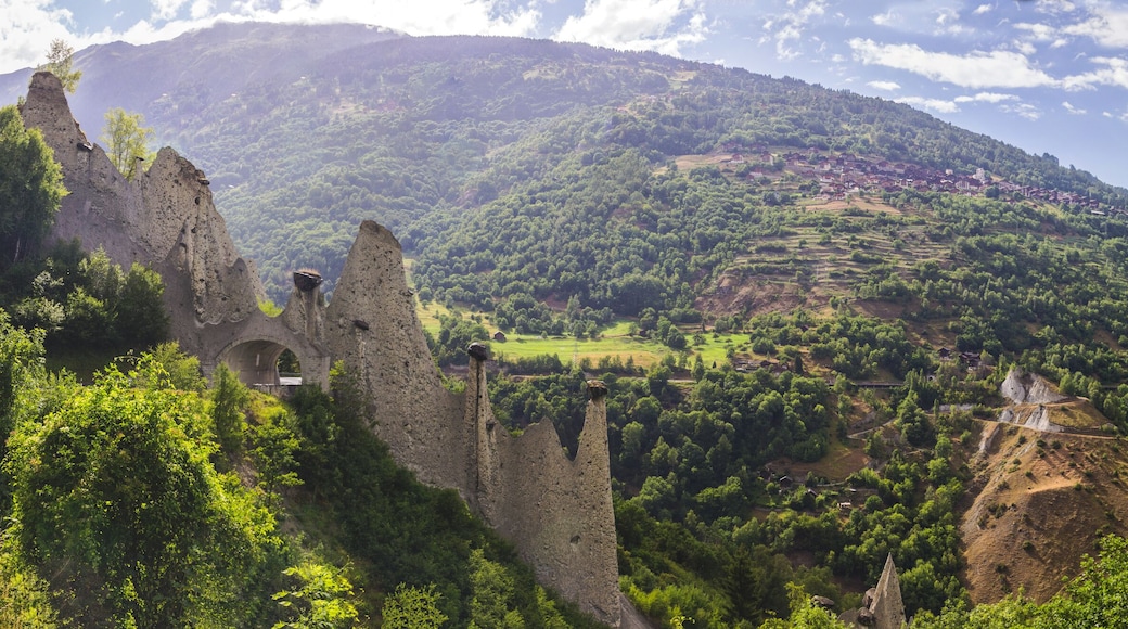 Euseigne pyramides in Switzerland in Alps
