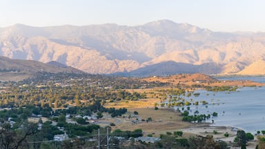 High water levels at Lake Isabella with views of Wofford Heights