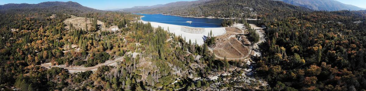 Bass Lake and the Sierra National Forest aerial shot