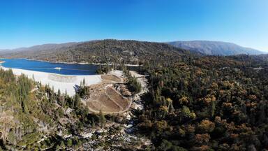 Bass Lake and the Sierra National Forest aerial shot