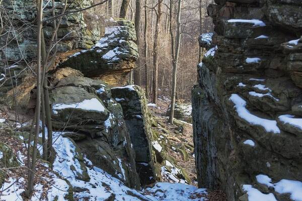 Whips Ledges after some snow.