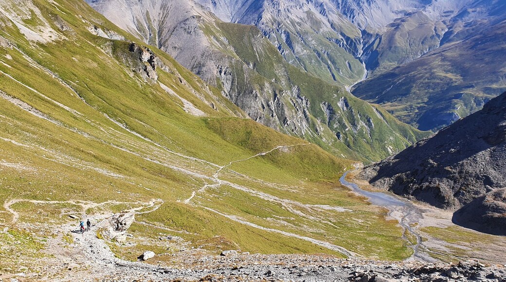 mtb mountain biking path from ischgl austria to switzerland