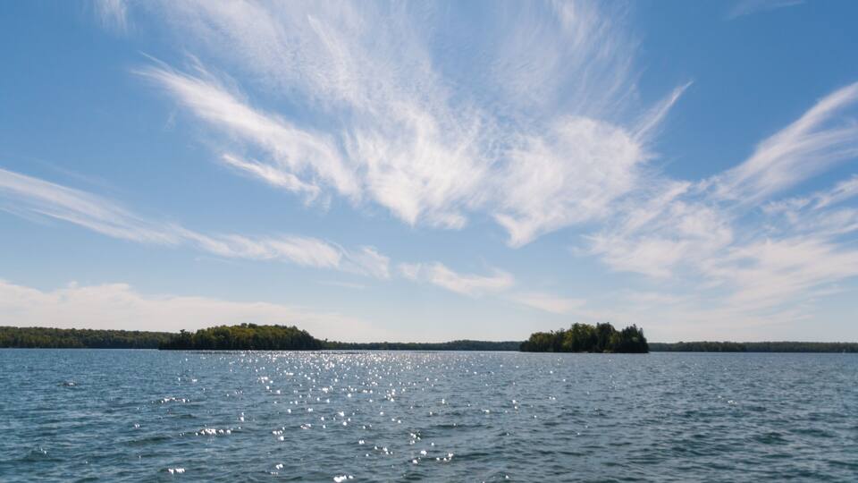 Lake Manitou Cirrus Cloudscape and landscape on Manitoulin Island
