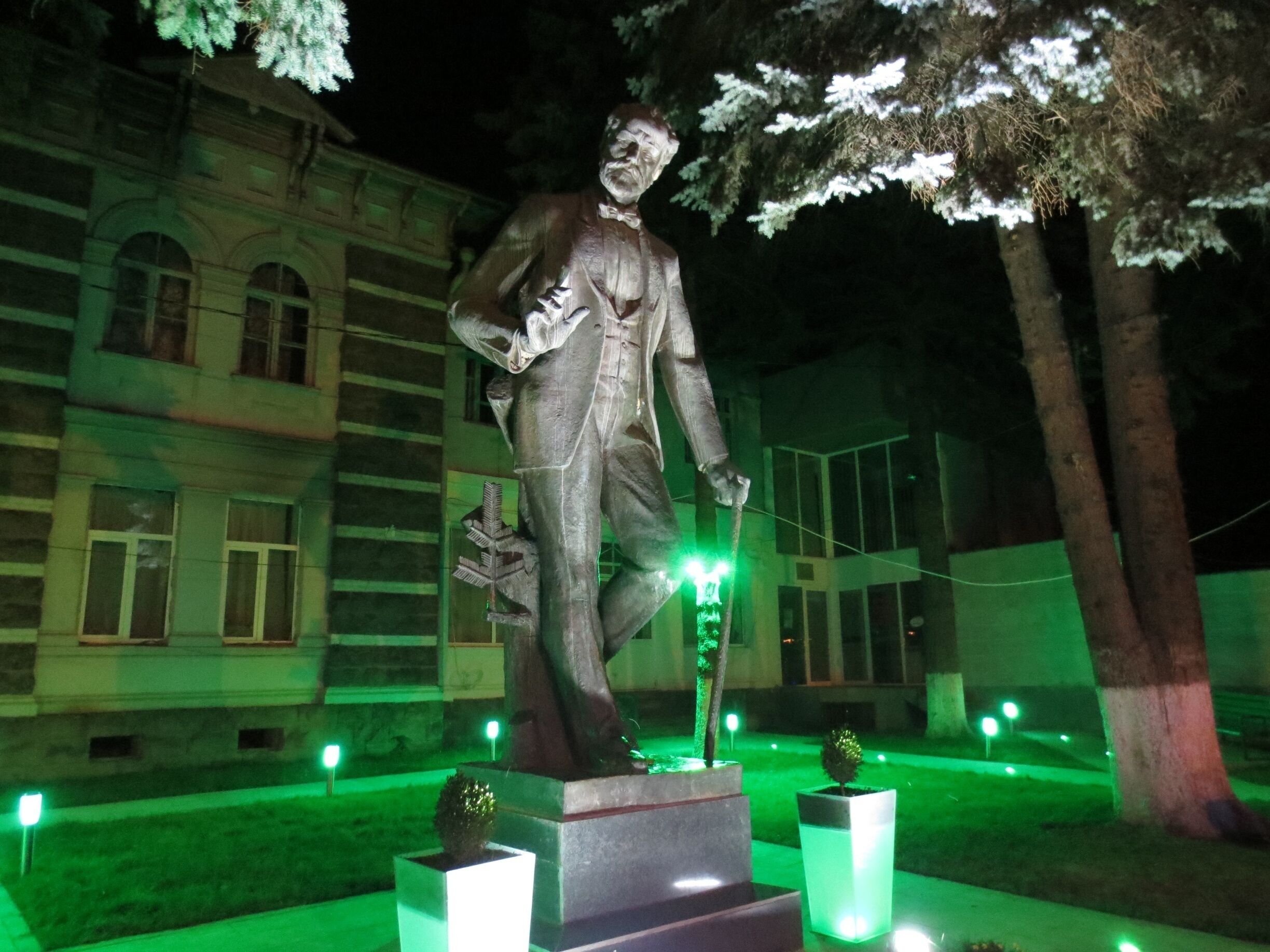 View from the resort city of Borjomi, located in the country of Georgia.

This is a statue in the downtown section of town.