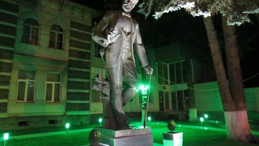 View from the resort city of Borjomi, located in the country of Georgia.
This is a statue in the downtown section of town.