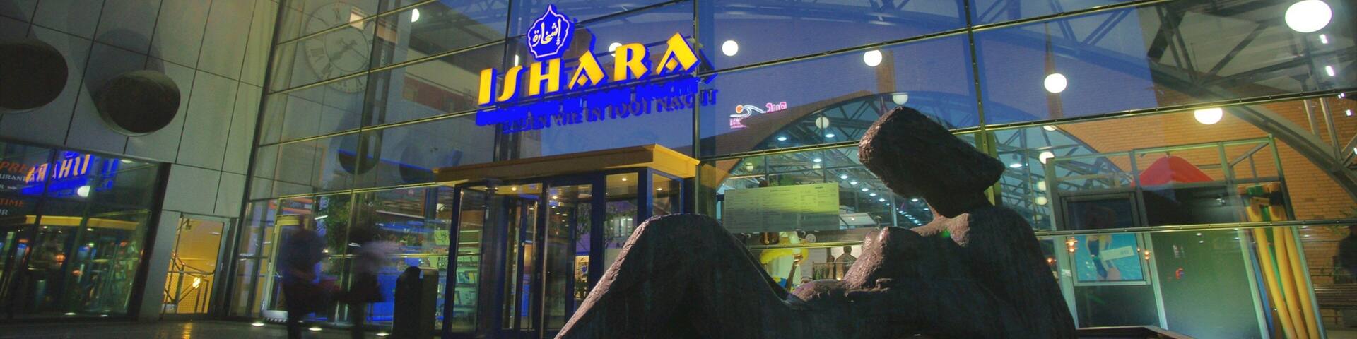 Bielefeld featuring modern architecture and night scenes