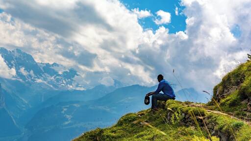The "Panorama Hike" is the most popular of the trails on Schynige Platte, but just past the Daube guide post about 30 minutes before you return to the Schynige Platte rail station - there is a short path the veers to the left and around a bend and overlooking a valley.
It is the perfect spot to stop and take a moment to really appreciate the beauty of the scenery that is laid out before you. #BVSBlue