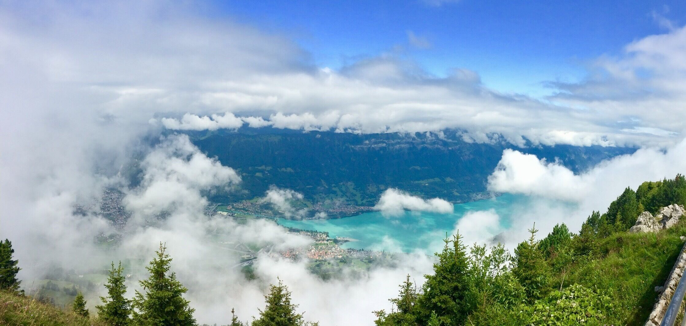 Train ride above the clouds