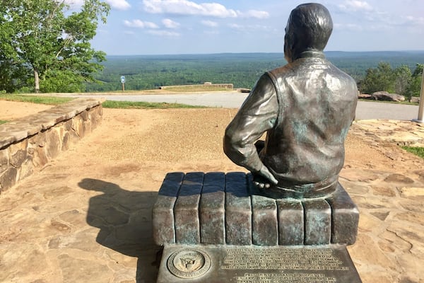 This is Dowdells Knob, Roosevelt's favorite picnic spot. It overlooks the Pine Mountain Valley.
