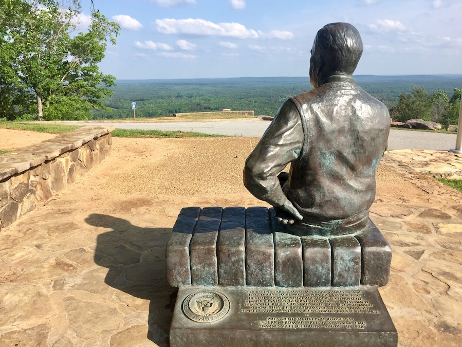 This is Dowdells Knob, Roosevelt's favorite picnic spot. It overlooks the Pine Mountain Valley.