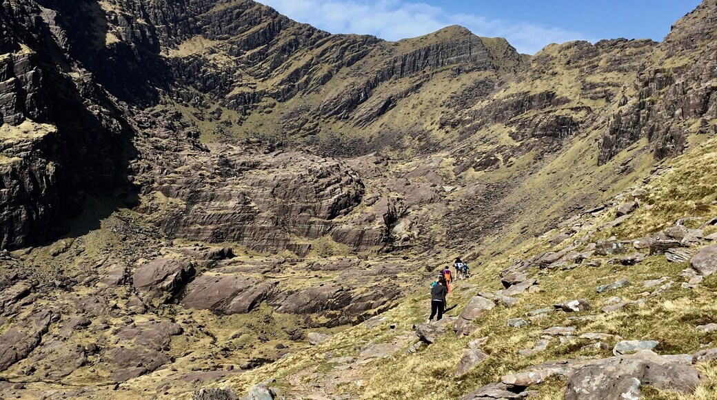 An absolutely fabulous hike in Ireland. It’s straight up for a couple of kilometers but certainly worth the effort! You can go to the top where you will find a cross as part of the Pilgrim trail or go as far as you can before needing to scramble particularly when with young children. A+++ hike